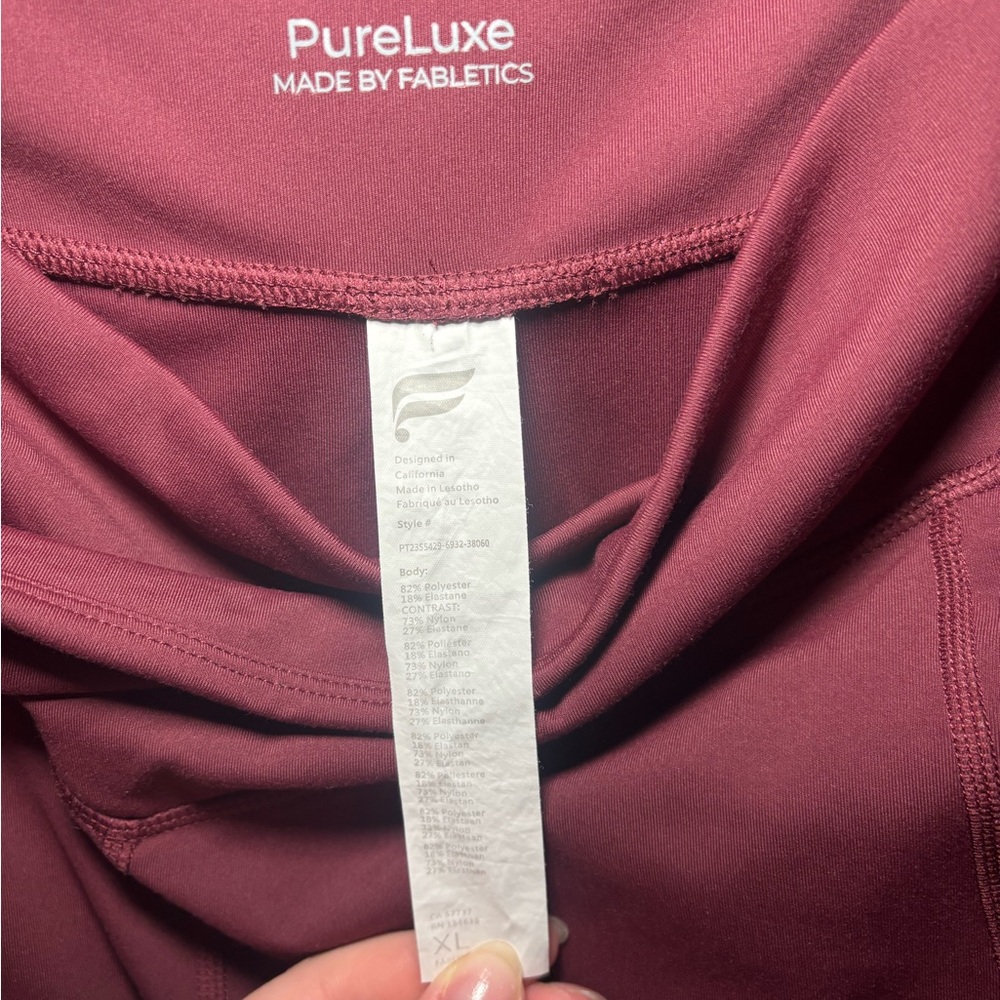 Fabletics PureLuxe Burgundy Flare Pants